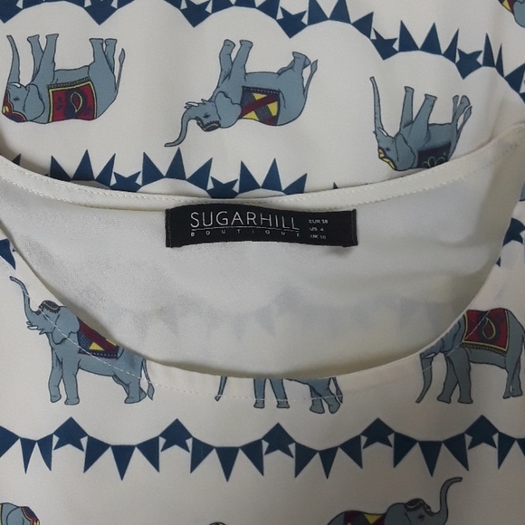 Sugarhill Boutique Elephant Dress Size 4 - Picture 4 of 8